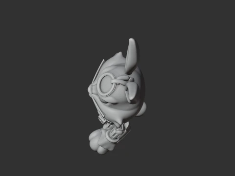 Bugs Bunny Samurai Ring Figre 3D Model