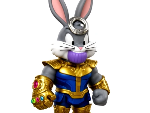 Bugs Bunny Thans Ring Figure 3D Model