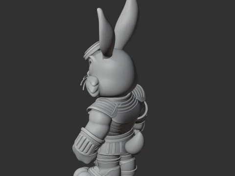 Bugs Bunny Thans Ring Figure 3D Model