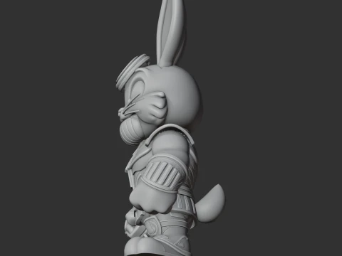 Bugs Bunny Thans Ring Figure 3D Model
