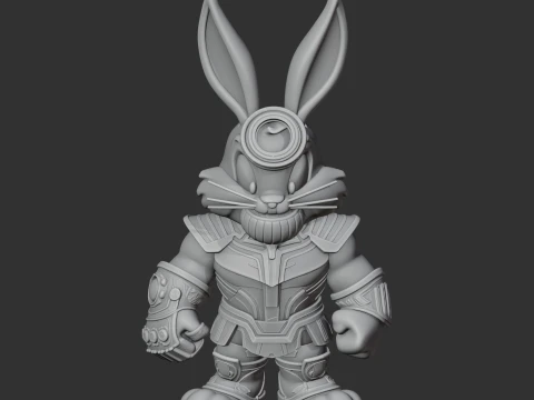 Bugs Bunny Thans Ring Figure 3D Model