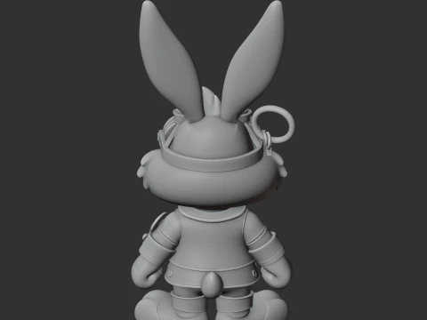 Bugs Bunny Steampunk Ring Figure 3D Model
