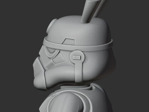 Bugs Bunny Stormtrooper Ring Figure 3D Model