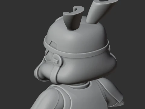 Bugs Bunny Stormtrooper Ring Figure 3D Model
