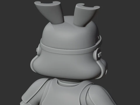 Bugs Bunny Stormtrooper Ring Figure 3D Model