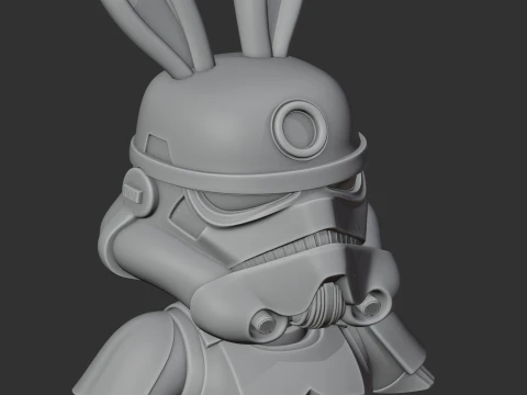 Bugs Bunny Stormtrooper Ring Figure 3D Model