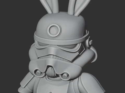Bugs Bunny Stormtrooper Ring Figure 3D Model