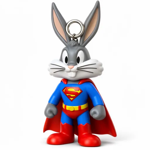 Bugs Bunny Superman Ring Figure 3D Model .c4d .max .obj .3ds .fbx .stl .blend 