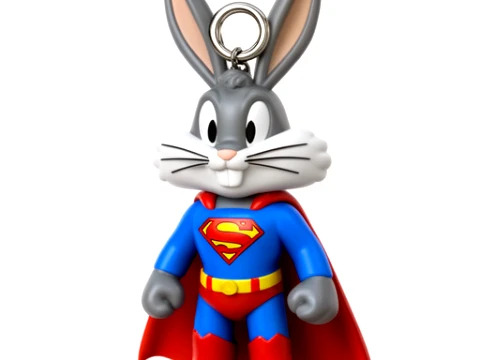 Bugs Bunny Superman Ring Figure 3D Model