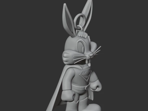 Bugs Bunny Superman Ring Figure 3D Model