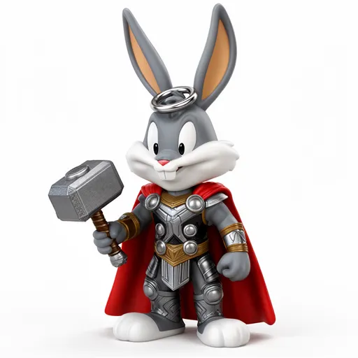 Bugs Bunny Thor Ring Figure 3D Model .c4d .max .obj .3ds .fbx .stl .blend 