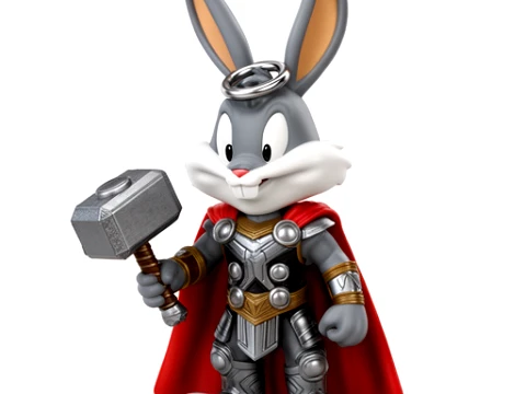 Bugs Bunny Thor Ring-figuur 3D Model