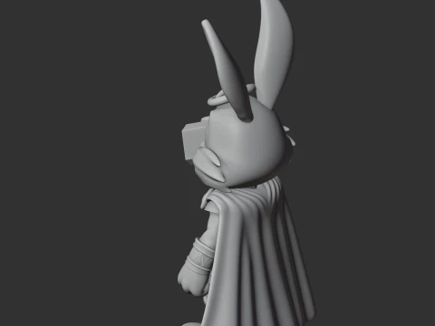 Bugs Bunny Thor Ring Figure 3D Model
