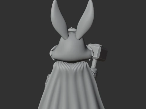 Bugs Bunny Thor Ring Figure 3D Model