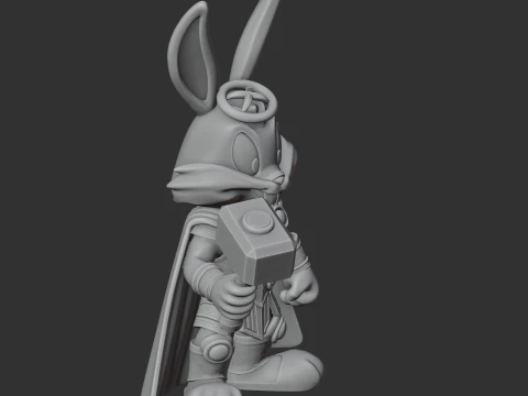 Bugs Bunny Thor Ring Figure 3D Model