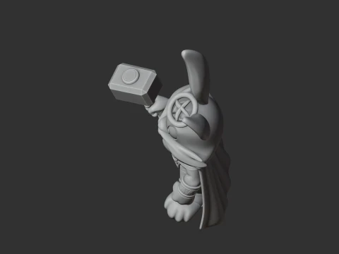 Bugs Bunny Thor Ring Figure 3D Model