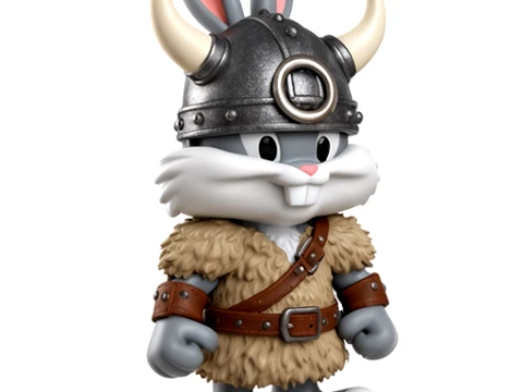 Figurine en anneau Viking Bugs Bunny Modèle 3D