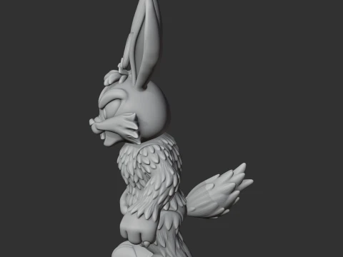 Bugs Bunny Werewolf Ring Figure 3D Model