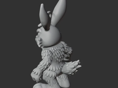 Bugs Bunny Werewolf Ring Figure 3D Model