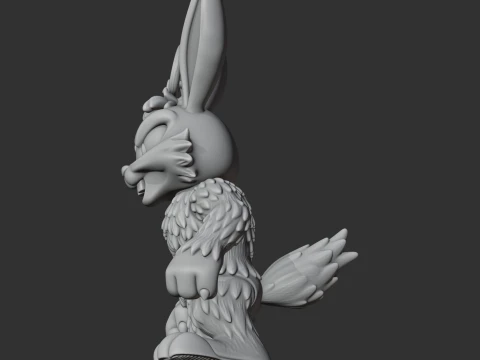 Bugs Bunny Werewolf Ring Figure 3D Model