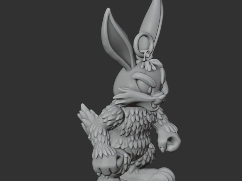 Bugs Bunny Werewolf Ring Figure 3D Model