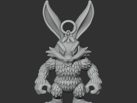 Bugs Bunny Werewolf Ring Figure 3D Model