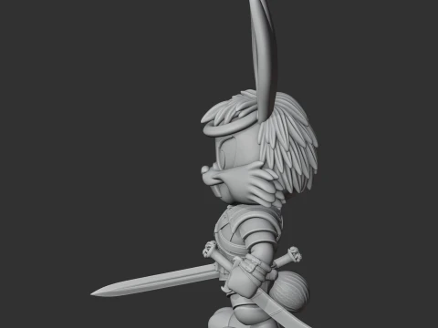 Bugs Bunny Witcher Ring Figure 3D Model