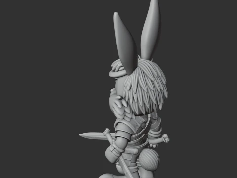 Bugs Bunny Witcher Ring Figure 3D Model