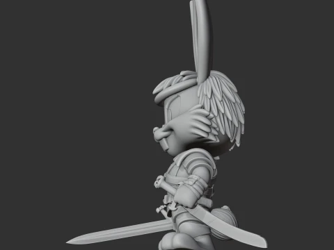 Bugs Bunny Witcher Ring Figure 3D Model