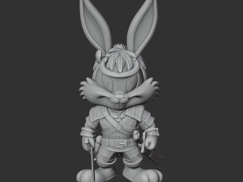 Bugs Bunny Witcher Ring Figure 3D Model