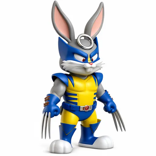 Bugs Bunny Wolverine Ring Figure 3D Model .c4d .max .obj .3ds .fbx .stl .blend