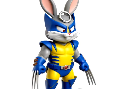 Bugs Bunny Wolverine Ring Figure 3D Model