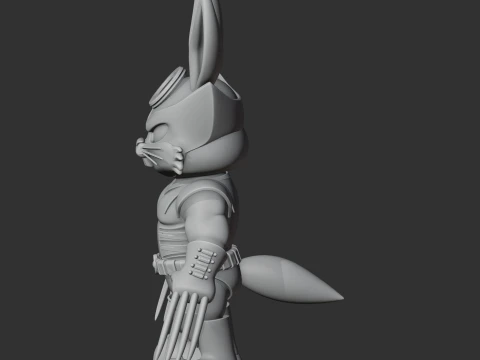 Bugs Bunny Wolverine Ring Figure 3D Model