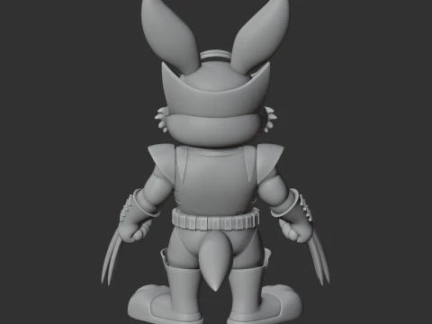 Bugs Bunny Wolverine Ring Figure 3D Model