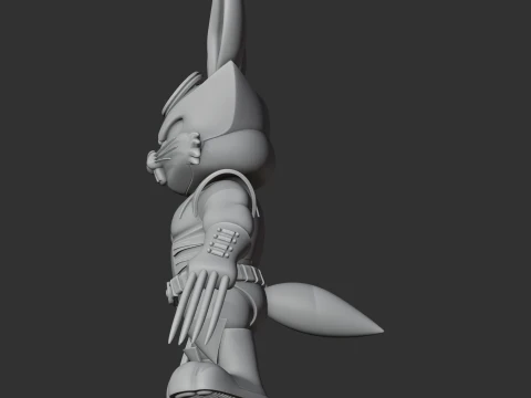 Bugs Bunny Wolverine Ring Figure 3D Model
