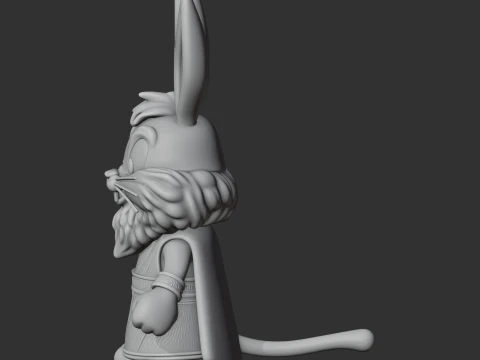 Bugs Bunny Zeus Ring Figure 3D Model