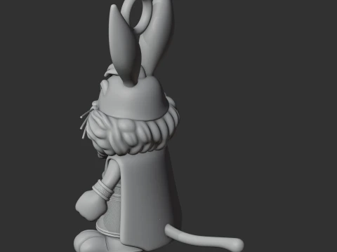 Bugs Bunny Zeus Ring Figure 3D Model