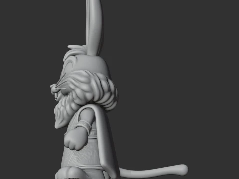 Bugs Bunny Zeus Ring Figure 3D Model