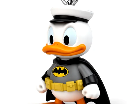 Donald Duck Batman Ring Figure 3D Model