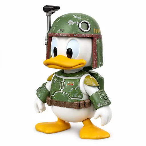 Donald Duck Boba Fett Ring Figure 3D Model .c4d .max .obj .3ds .fbx .stl .blend 