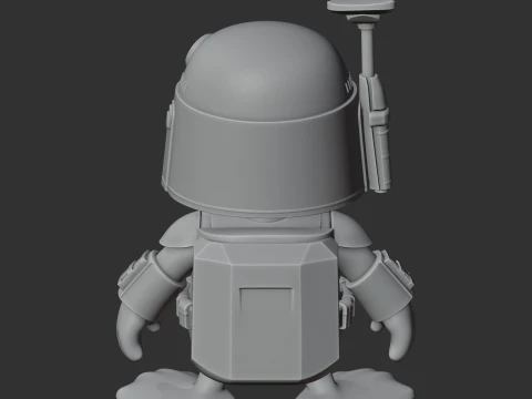 Donald Duck Boba Fett Ring Figure 3D Model