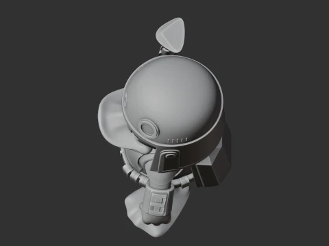 Donald Duck Boba Fett Ring Figure 3D Model