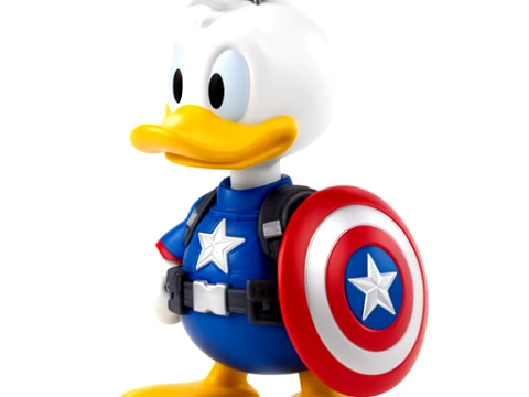 Donald Duck Captain America Ring Figure 3D Model