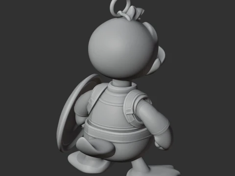 Donald Duck Captain America Ring Figure 3D Model