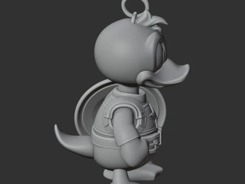 Donald Duck Captain America Ring Figure 3D Model