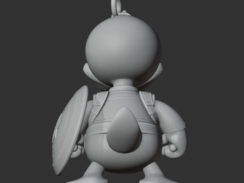 Donald Duck Captain America Ring Figure 3D Model