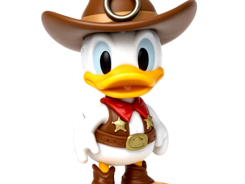 Donald Duck Cowboy Ring Figure 3D Model