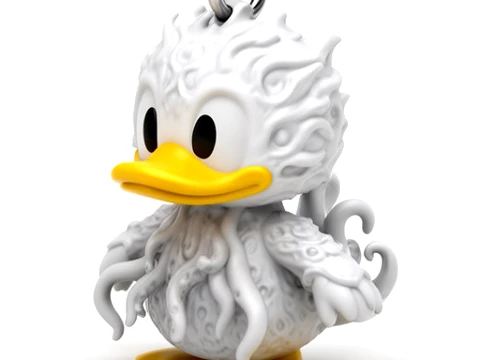 Donald Duck Cthulhu Ring Figure 3D Model