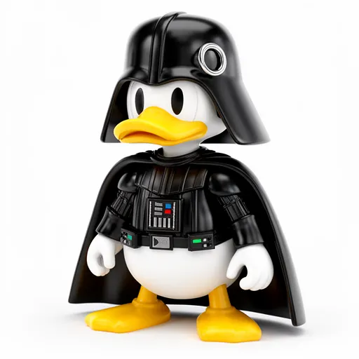 Donald Duck Darth Vader Ring Figure 3D Model .c4d .max .obj .3ds .fbx .stl .blend 