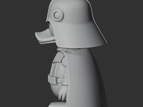 Donald Duck Darth Vader Ring Figure 3D Model